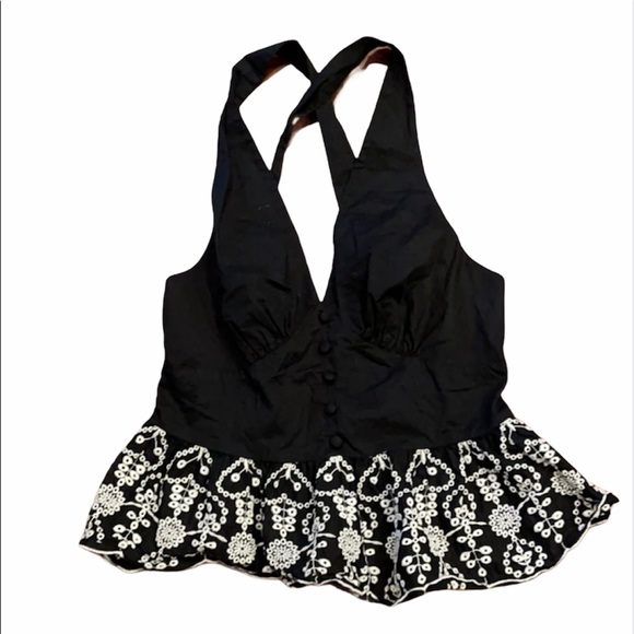 🔴- Express Halter Embroidered Top - Picture 1 of 5